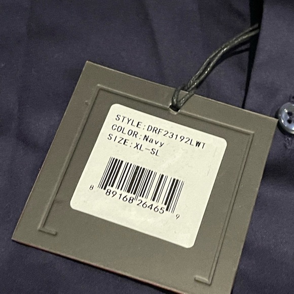 DSTRCT & row NWT slim fit navy long sleeve button up shirt - Picture 4 of 9